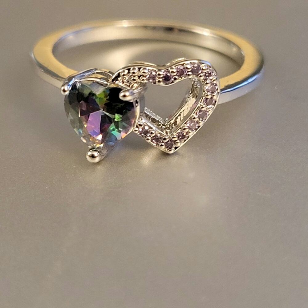 Heart Cut Multi-Color-Stone 925 Sterling Silver
7
